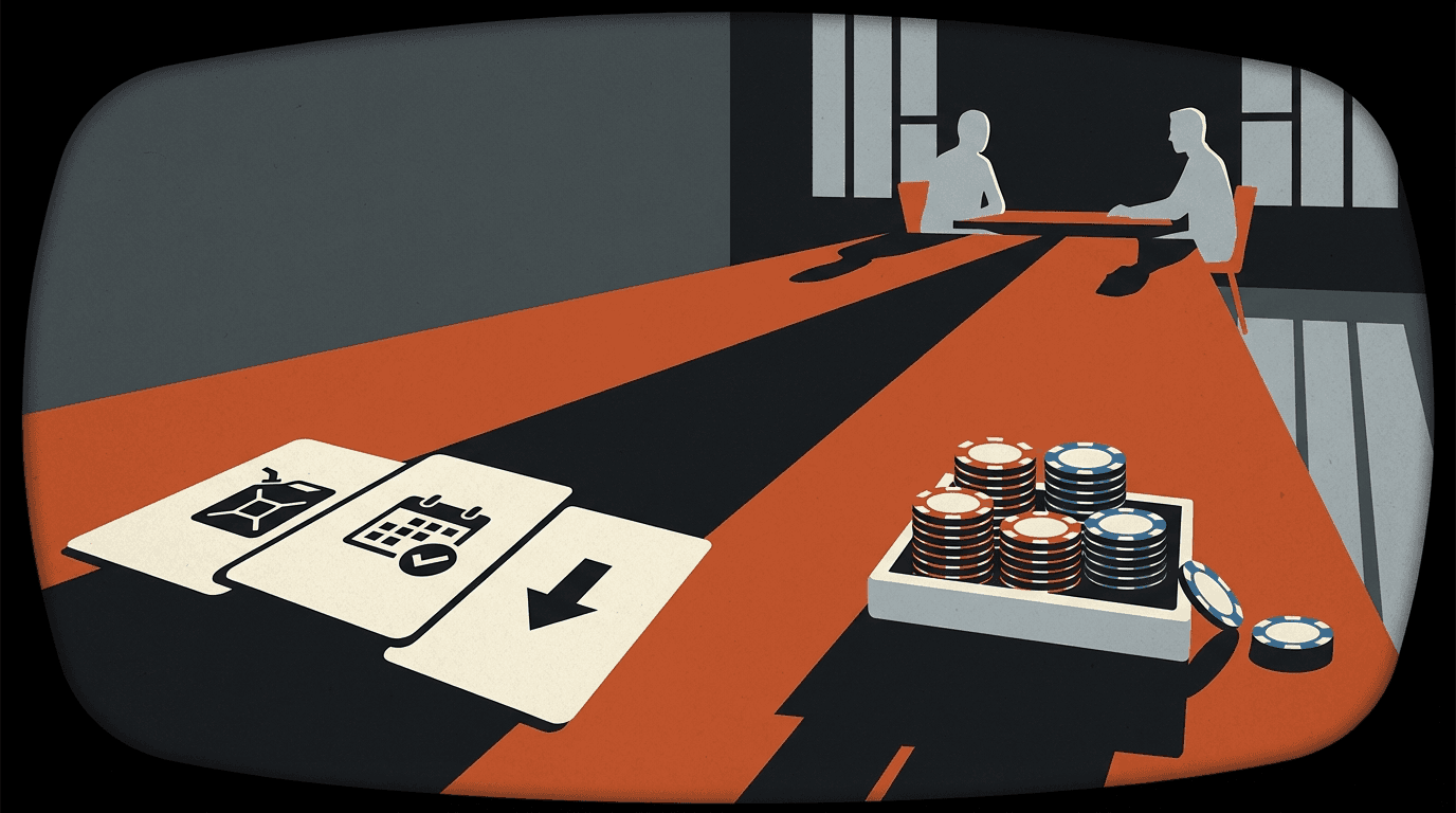 Startup runway metaphor (fuel/calendar/down arrow) — Nano Banana Pro